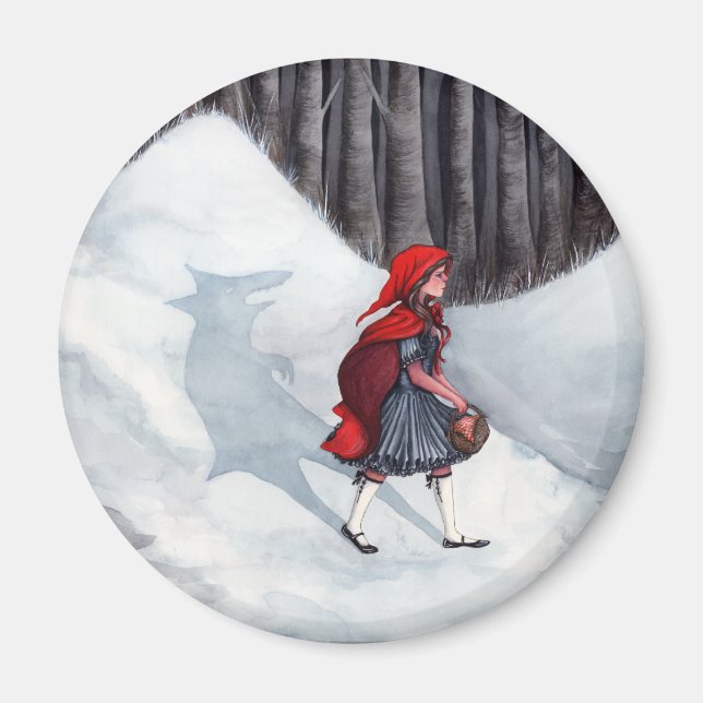 Fantasy Fairytale Art Magnet - Wolf Im Inneren (Vorne)