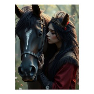 Fantasy Fantasy - Pferd und Begleiter Poster