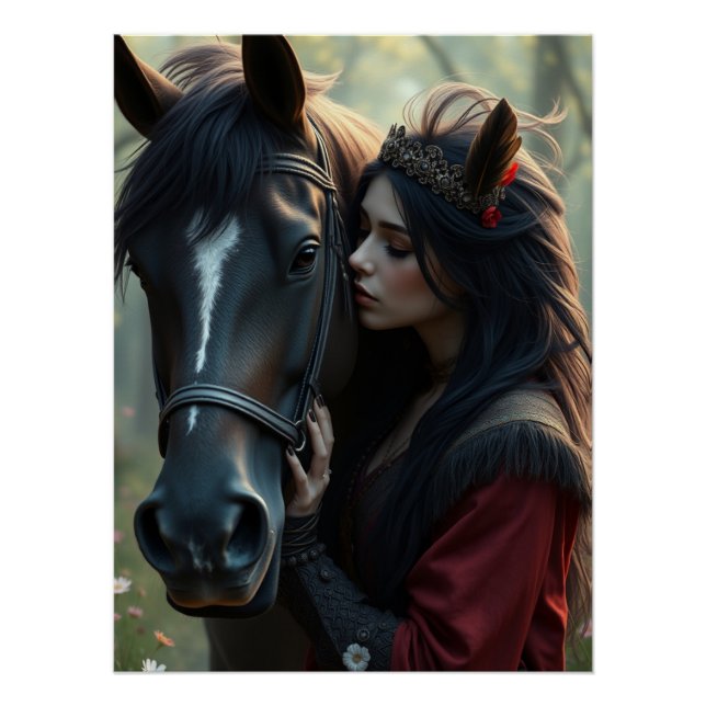 Fantasy Fantasy - Pferd und Begleiter Poster (Vorderseite)