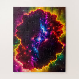 Fantasy-farbene Wolken mit Starry Center