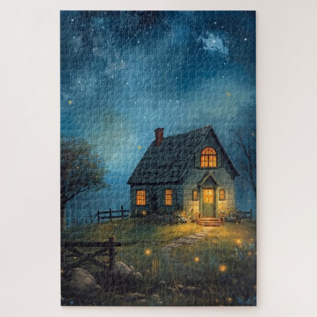 Fantasy Farmhouse Nachtpuzzle (Vertikal)