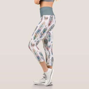 Fantasy Feather Capri Leggings