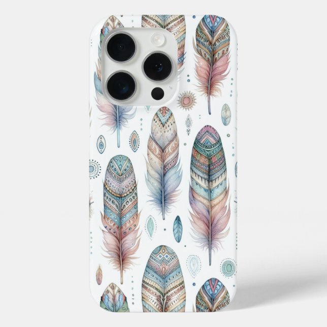 Fantasy Feather Case-Mate iPhone Hülle (Rückseite)