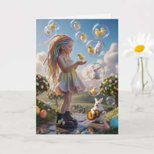 Fantasy-Fee-Osterkarte Magischer Frühling Gruß Karte