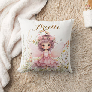 Fantasy-Fee Wildblumen Pastell Kissen