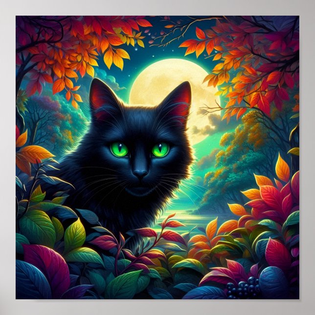 Fantasy Feline Artwork Poster (Vorne)