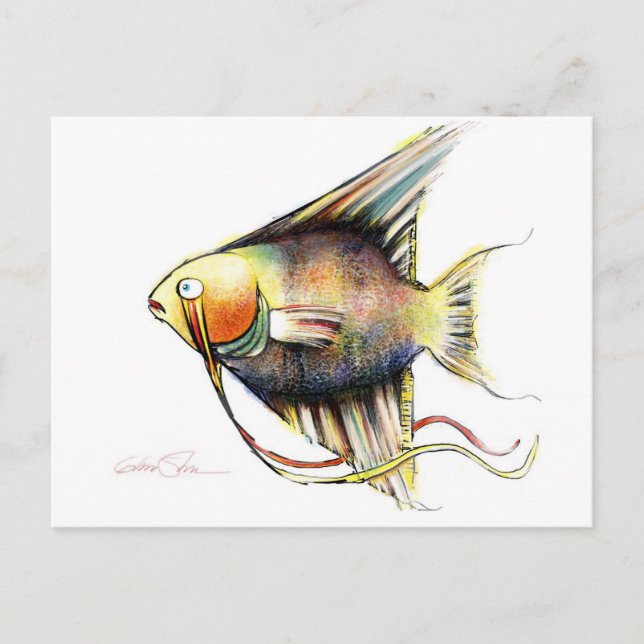 Fantasy Fish: Angelo Post Cards Postkarte (Vorderseite)