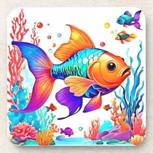 Fantasy Fish Scene Design Getränkeuntersetzer