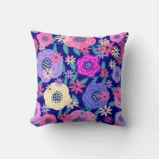 Fantasy Floral Design Kissen (Vorderseite)