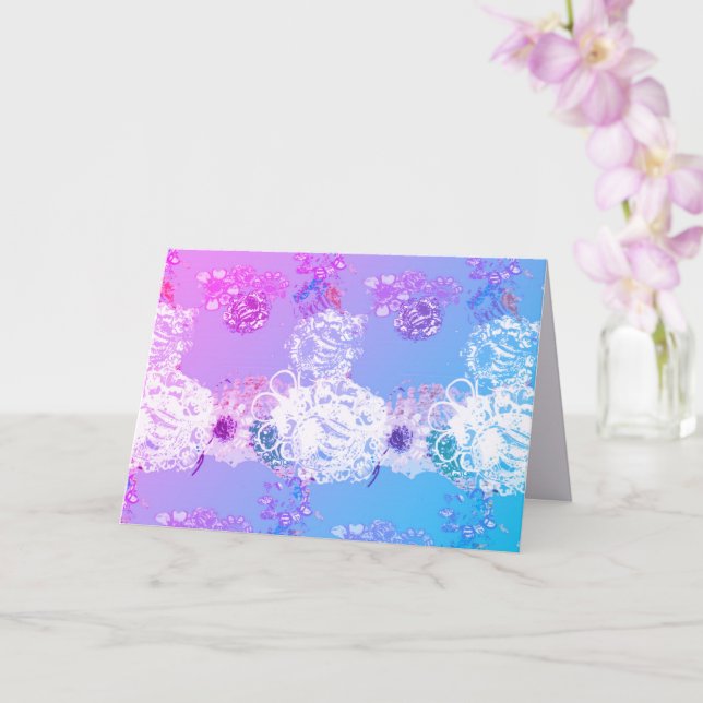 Fantasy Floral Hand gezeichnet Grafik Karte (Orchidee)