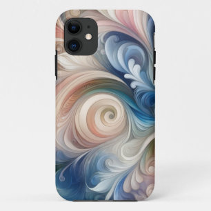 Fantasy Floral Pastel Blau & Creme Case-Mate iPhone Hülle