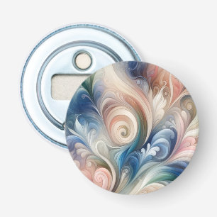 Fantasy Floral Pastel Blau & Creme Flaschenöffner