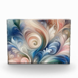 Fantasy Floral Pastel Blau & Creme Fotoblock