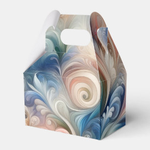 Fantasy Floral Pastel Blau & Creme Geschenkschachtel