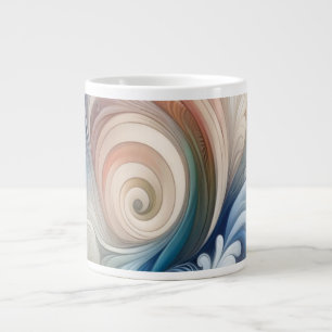 Fantasy Floral Pastel Blau & Creme Jumbo-Tasse
