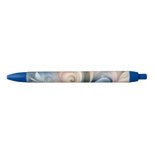 Fantasy Floral Pastel Blau & Creme Kugelschreiber