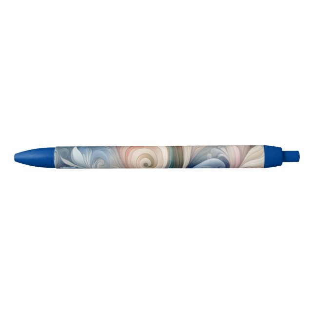 Fantasy Floral Pastel Blau & Creme Kugelschreiber (Vorderseite)