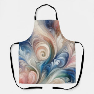 Fantasy Floral Pastel Blau & Creme Schürze