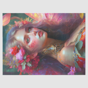 Fantasy Flower Garden Fairy Dekoupage Seidenpapier