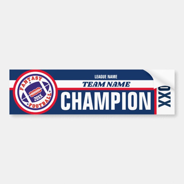 Fantasy Football Champion Banner Autoaufkleber (Vorne)