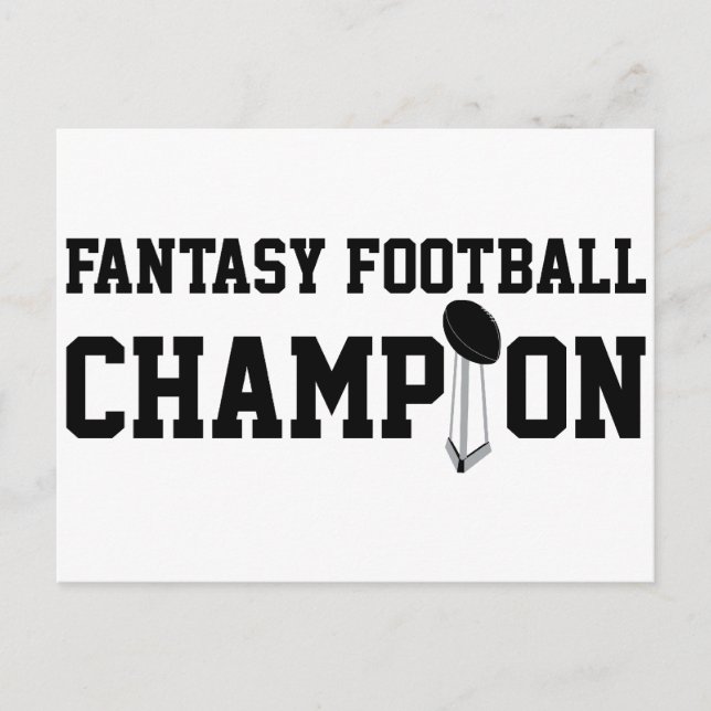 Fantasy Football Champion Postkarte (Vorderseite)