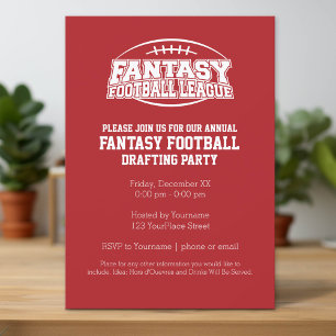 Fantasy Football Champion - Rot und Weiß Einladung
