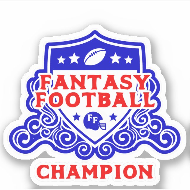 Fantasy Football Champion Shield Aufkleber (Vorderseite)