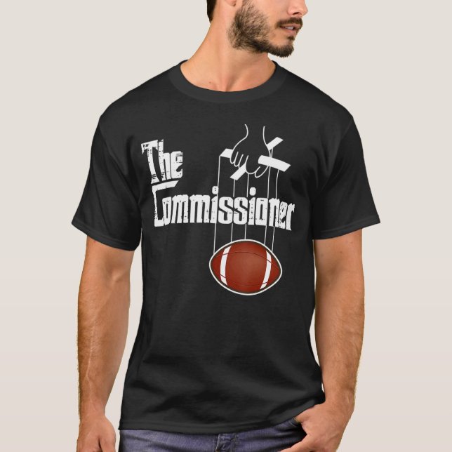 Fantasy Football Commissioner Entwurf Party Kommis T-Shirt (Vorderseite)