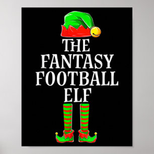 Fantasy Football Elf Apparel Men Boy Kind Weihnach Poster