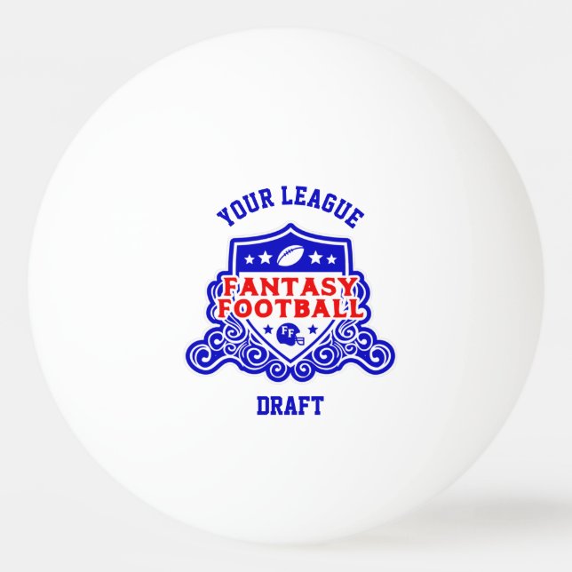 Fantasy Football Emblem Entwurf Pick Lotterie Tischtennisball (Vorderseite)