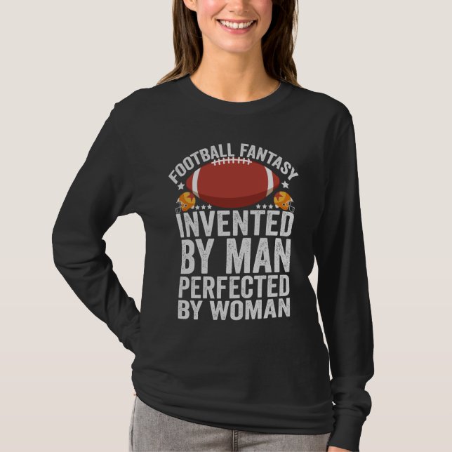 Fantasy Football, erfunden von Männern perfektioni T-Shirt (Vorderseite)