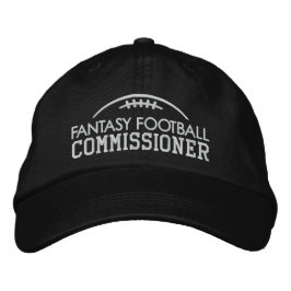 Fantasy Football Fan Gear mit Kommissarin Bestickte Baseballkappe