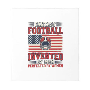 Fantasy Football Frauen Vintage Sportshirt_1 Notizblock