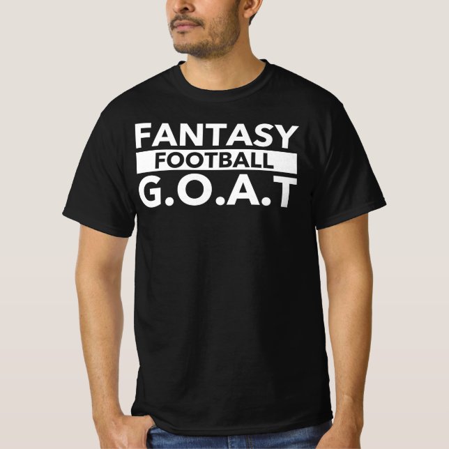 Fantasy Football GOAT - Champion Funny League Draf T-Shirt (Vorderseite)