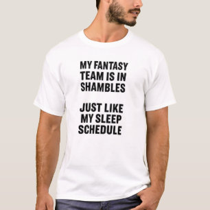 Fantasy-Football-Humor Schlaflose Draft-Nacht T-Shirt