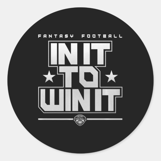Fantasy Football in ihm zu gewinnen Runder Aufkleber (Vorderseite)