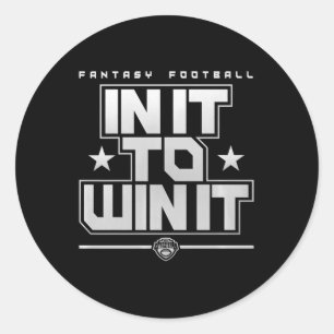 Fantasy Football in ihm zu gewinnen Runder Aufkleber