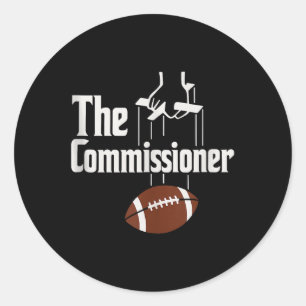 Fantasy-Football-Kommissar-Draft-Party Ffl Spaß Runder Aufkleber