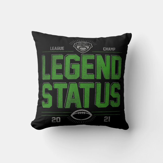 Fantasy Football League Champ Legende Status Kissen (Vorderseite)