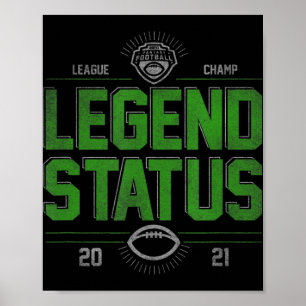 Fantasy Football League Champ Legende Status Poster