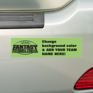 Fantasy Football League - Machen Sie sich selbst Autoaufkleber