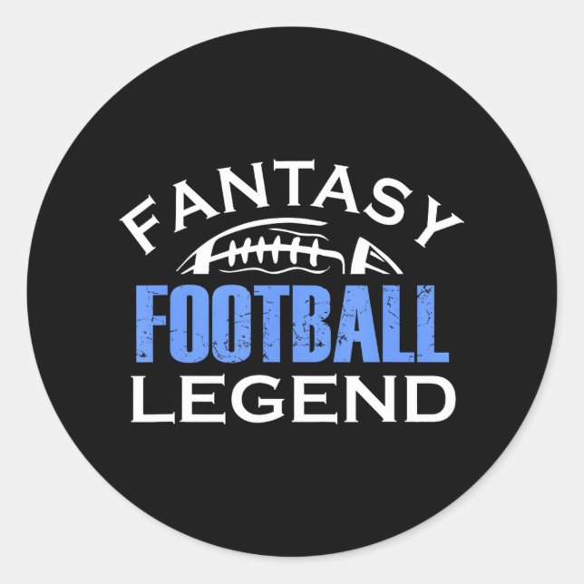 Fantasy Football Legende FFL League GM Manager Runder Aufkleber (Vorderseite)