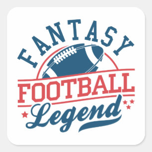 Fantasy Football Legende Quadratischer Aufkleber