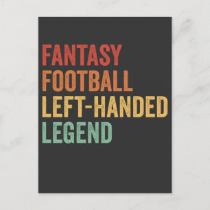 Fantasy-Football-Linkshänder-Legende Lustig Retro Postkarte