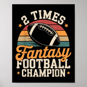 Fantasy-Football-Lustiger 2-facher Champion Poster