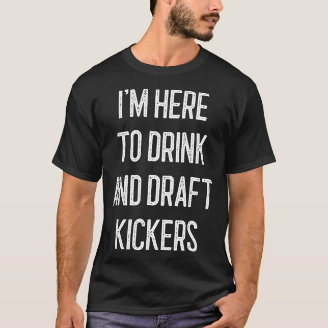 Fantasy Football Party Drink Kickers Funny S T-Shirt (Vorderseite)