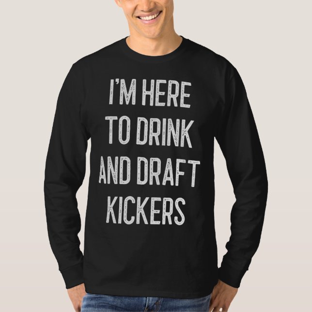 Fantasy Football Party Drink Kickers Funny S T-Shirt (Vorderseite)
