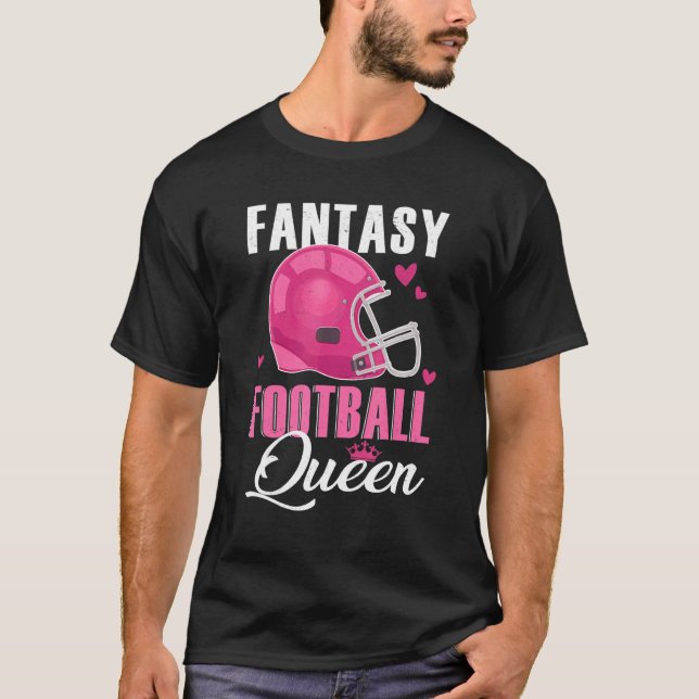 Fantasy Football Queen for Women Crown Winner Cham T-Shirt (Vorderseite)