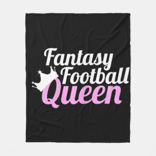 Fantasy Football Queen Fun Fleecedecke