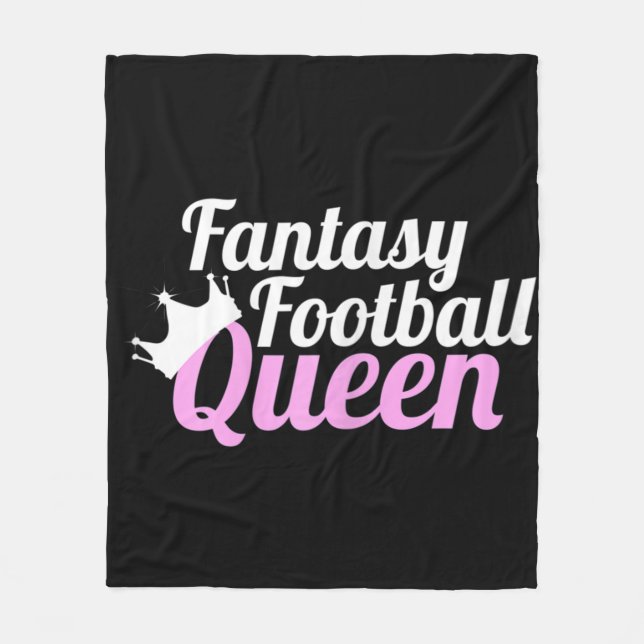 Fantasy Football Queen Fun Fleecedecke (Vorderseite)